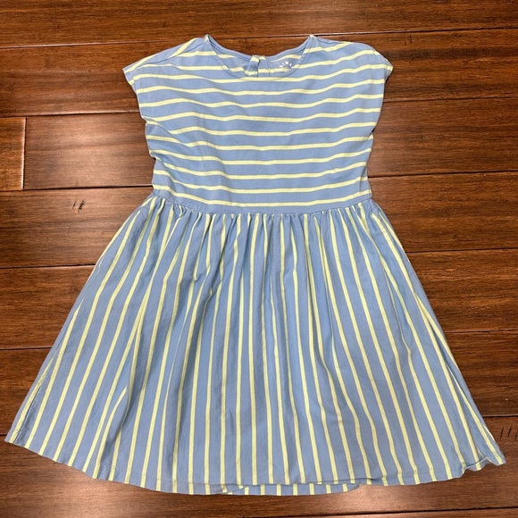 Primary Blue and Butter Yellow Peplum Sundress size 10 - Picture 1 of 4